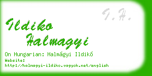 ildiko halmagyi business card